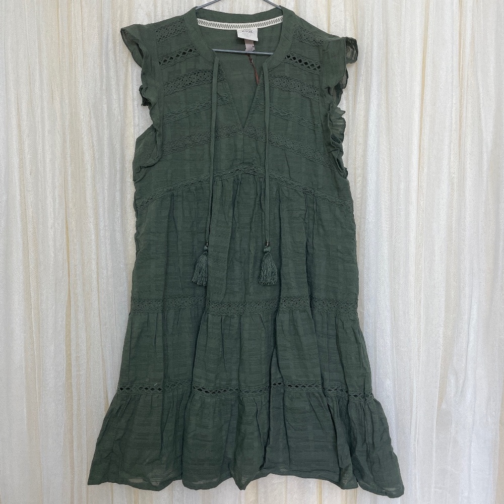 NWT Knox Rose Midi Dress Army Green